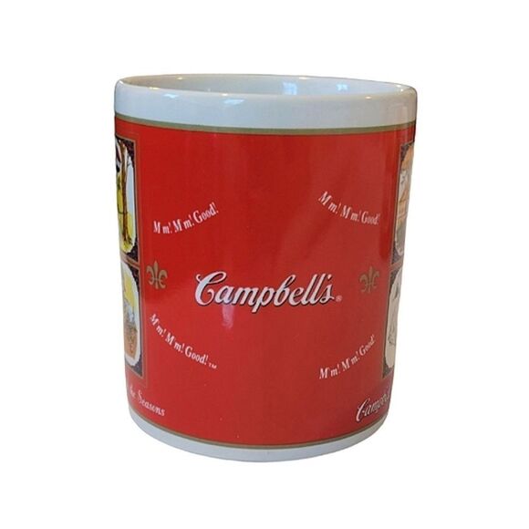 Campbell's Soup Through The Seasons Red Mug 2001 Set Of 2 - Picture 4 of 6